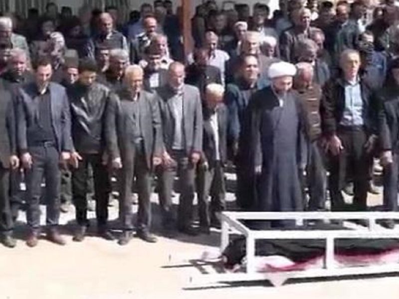 تشییع پیکر مادر شهید دوران دفاع مقدس در سراب