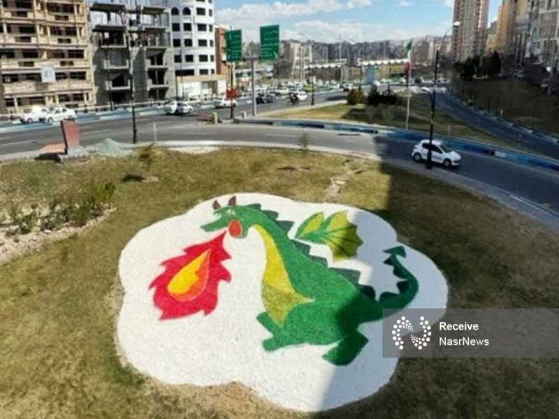 بزرگترین فرش‌گل تبریز به مساحت ۶۰۰ مترمربع در میدان آذربایجان اجرا شد  