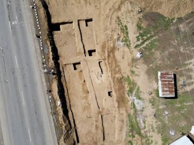 کشف یک گور تاریخی دوره عصر آهن در عملیات راه‌سازی اردبیل