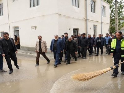 بازدید استاندار آذربایجان‌غربی از آبگرفتگی مناطق/برنامه جامع مدیریت بحران تدوین شود
