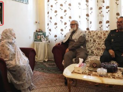دیدار فرمانده بسیج با مظلوم‌ترین مادر شهید