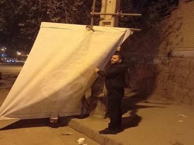 جمع آوری بنرهای غیرمجاز از سطح حوزه شهرداری منطقه ۱۰ تبریز