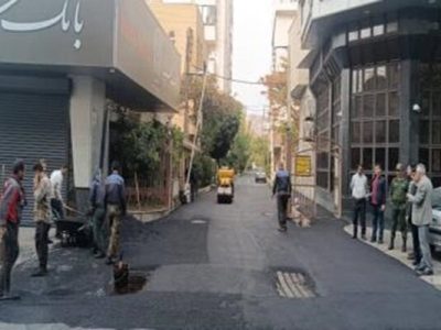 ساماندهی معابر و محلات سطح منطقه یک با توزیع ۱۳۵۰ تن آسفالت