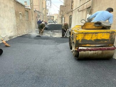 آسفالت‌ریزی ۴۳۰ تنی شهرداری منطقه ۴ تبریز طی هفته گذشته