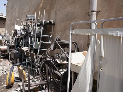 آتش سوزی ضایعات مرکز بهداشت نصف راه